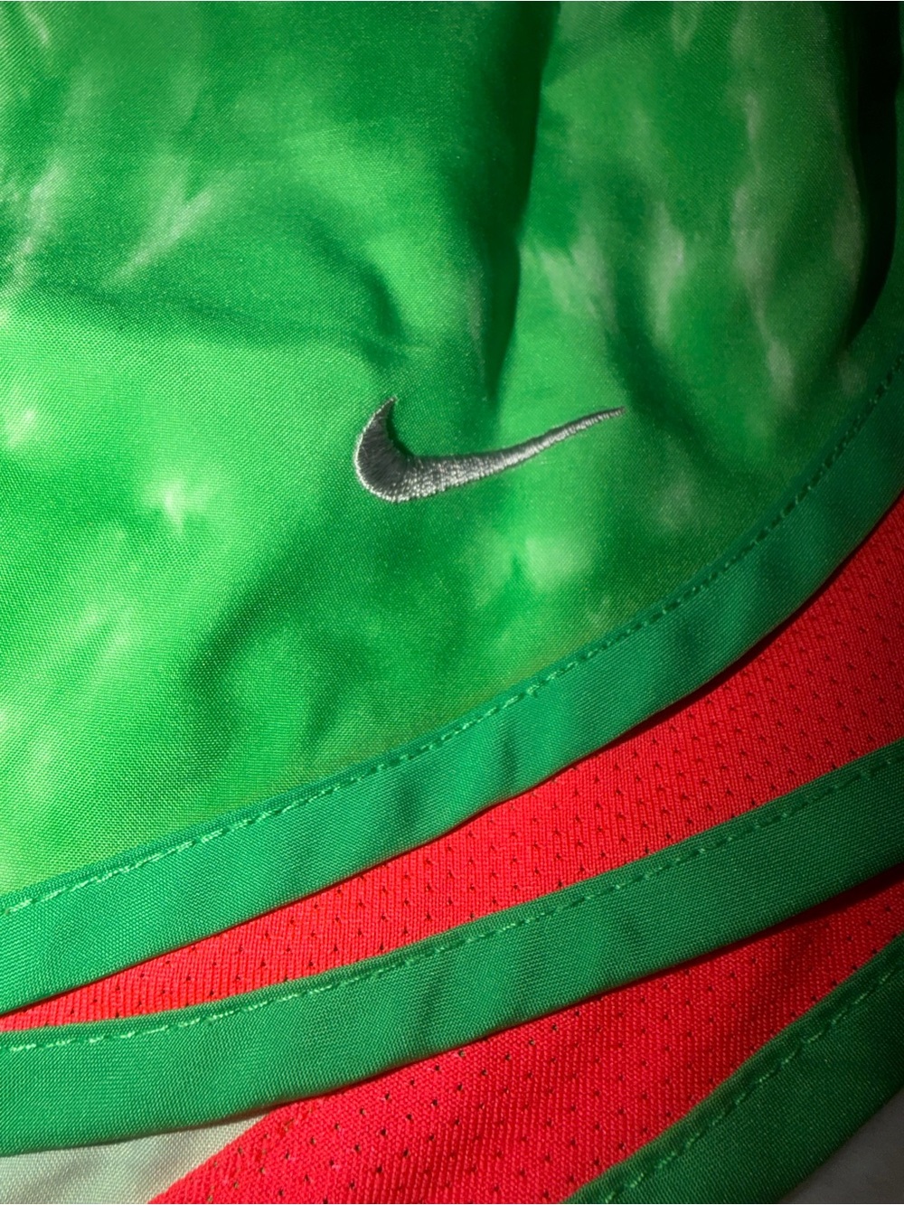 Nike Green and coral Athletic Running Shorts - Picture 4 of 8